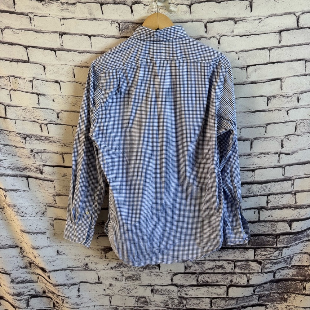 Polo Ralph Lauren Blue Checkered Button Down SZ M - Picture 2 of 4